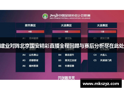 建业对阵北京国安精彩直播全程回顾与赛后分析尽在此处